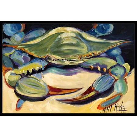 Carolines Treasures Blue Crab Indoor and Outdoor Mat- 18 x 27 in. JMK1093MAT